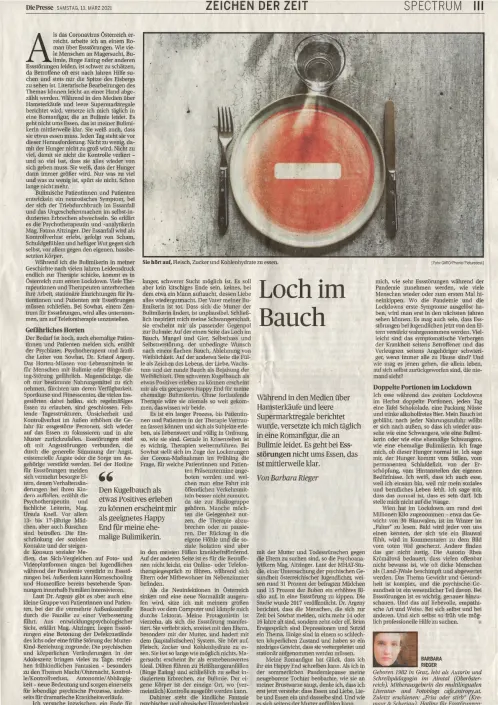 Loch im Bauch – Artikel in der Presse