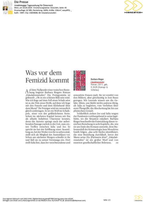 Eskalationsstufen in Die Presse